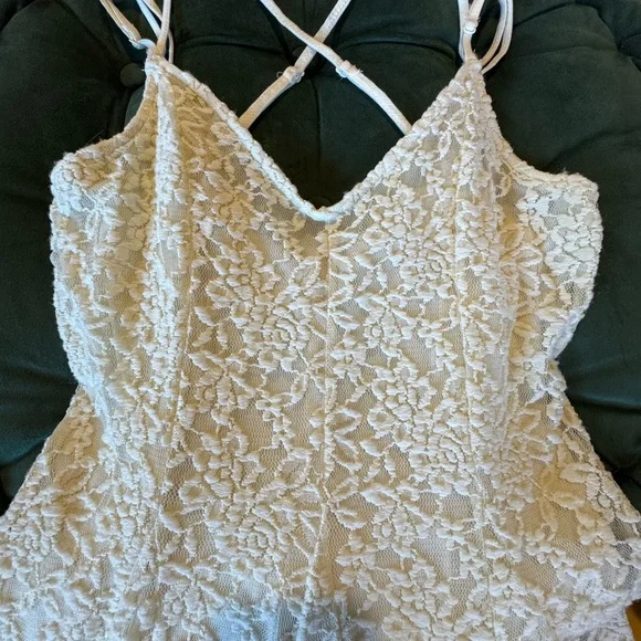 American Eagle Outfitters Cream Lace Dress - Picture 3 of 4